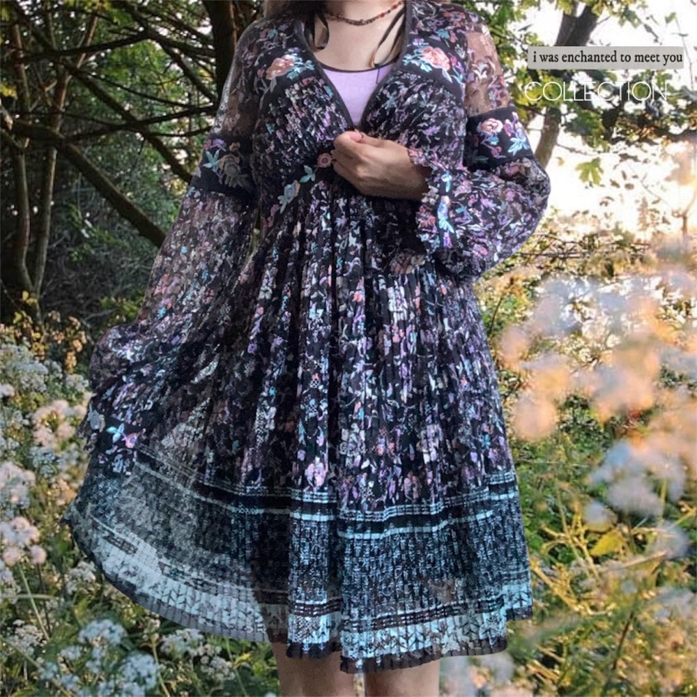 Fairycore Free People Cherry Blossom Mini Dress